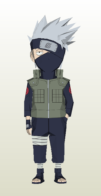 Kakashi Hatake Chibi Papercraft Free U