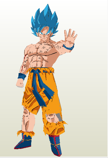 goku ssj battle damaged