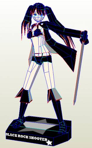 Alexa P. - Character 3: Black Rock Shooter (Black Rock Shooter anime,  Vocaloid) ♟💙
