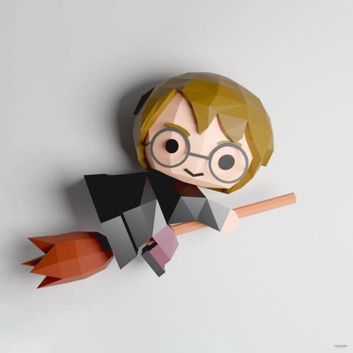 Harry Potter Broom From Office Supplies! · How To Make A Model Or Sculpture  · Papercraft on Cut Out + Keep