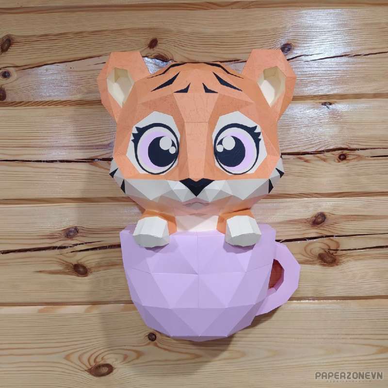 Tiger cub in a mug