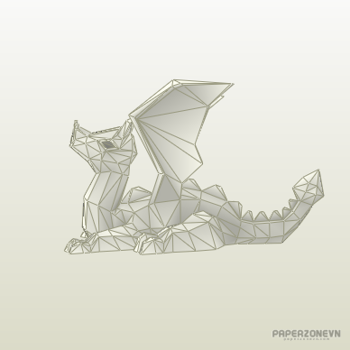 Legendary Creatures - Mascot - Low Poly Dragon Statue is about to Spit ...