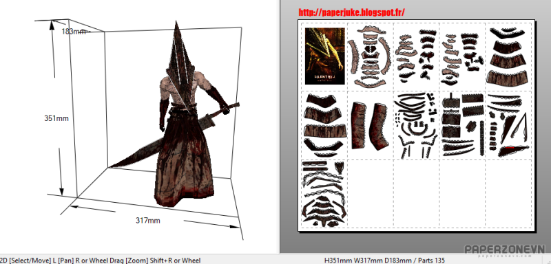 Pyramid Head - Papercraft Gratis - Papercraft Gratis