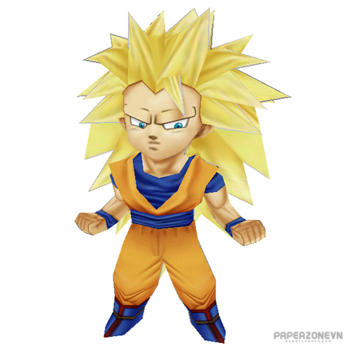 Goku Super Saiyan 3 Chibi - Shirtoid