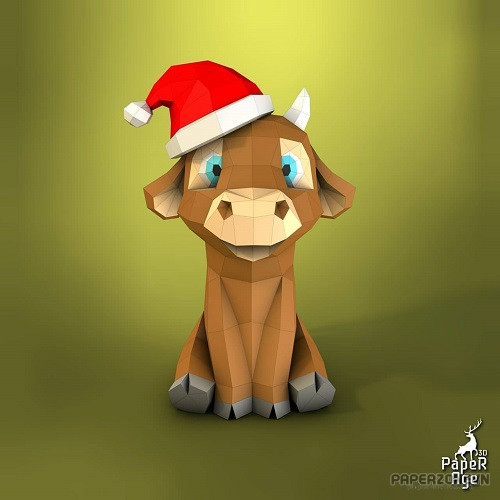 Little Bull Christmas Hat