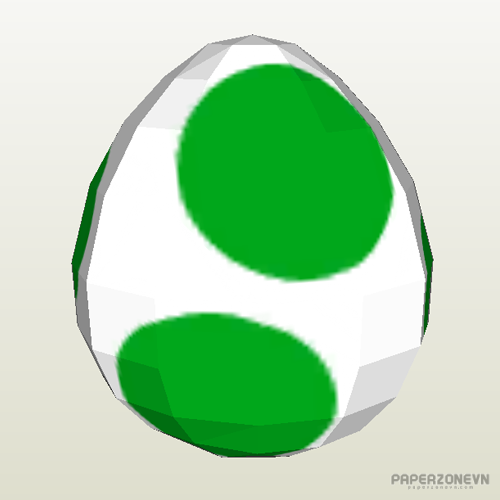 Paper Shin A - Super Mario Yoshi Egg, HD Png Download