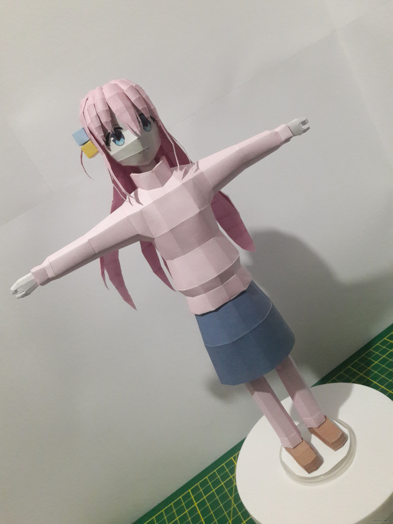 PAPERMAU: Bocchi The Rock! - Hitori Gotoh Bocchi-Chan Paper Toy