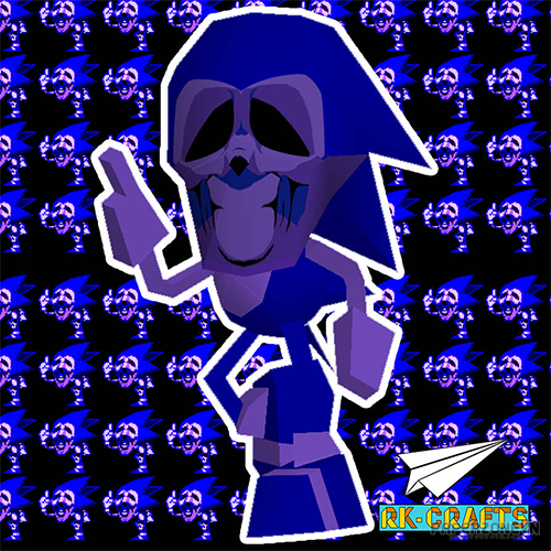 Pixel Papercraft - Majin Sonic (Sonic CD)