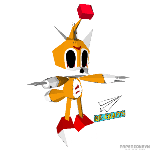 Pixel Papercraft - Tails Doll (Sonic R)