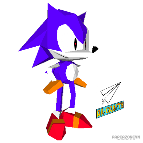 Pixel Papercraft - Majin Sonic (Sonic CD)