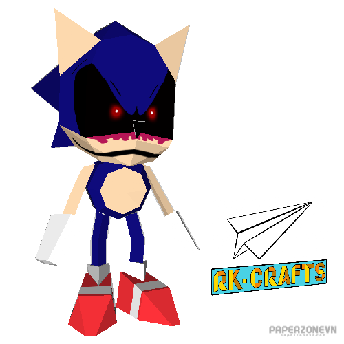 Pixel Papercraft - Majin Sonic (Sonic CD)