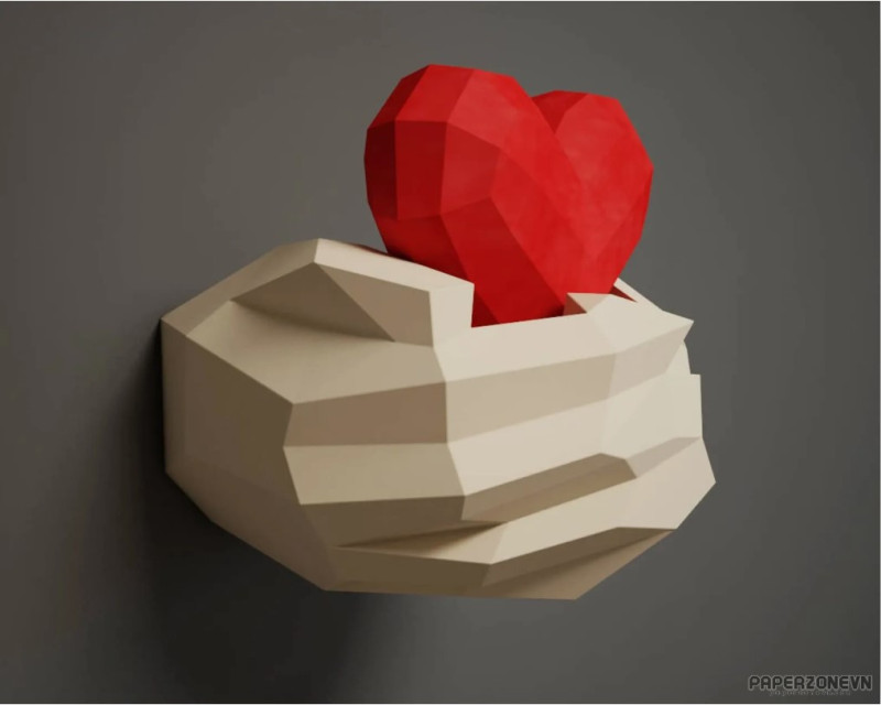 Hands With Heart 3D by InArtCraft