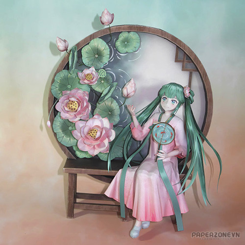 Hatsune Miku - Lotus Flowers (Scan)