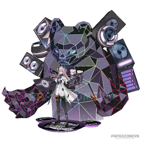 [Punishing Gray Raven] Teddy Decryptor Papercraft template free download